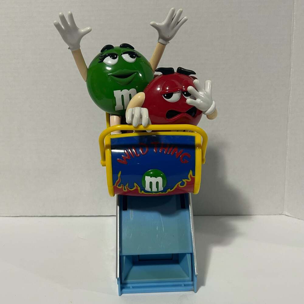 Vintage 2002 M&M's Wild Thing Roller Coaster Candy Dispenser
